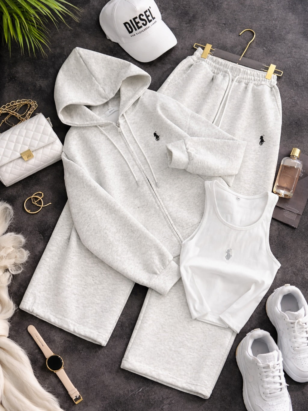 Polo – Graues 3-teiliges Set